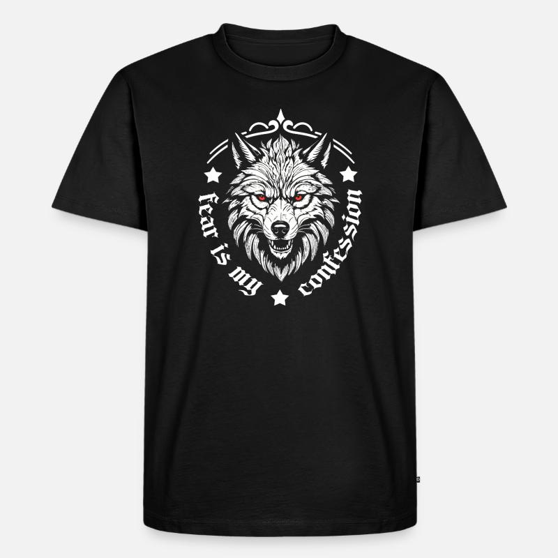 Fear - Männer Premium Bio T-Shirt - Schwarz