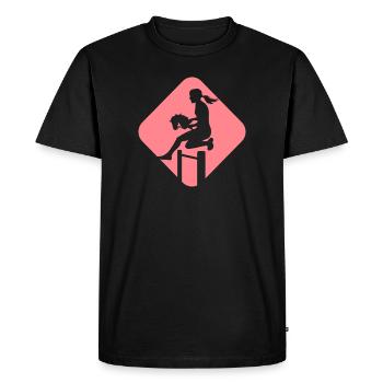 Cheval de loisir - Cheval de loisir - Équitation - Cadeau - T-shirt Premium bio Homme - noir - Devant - Nico (187cm)