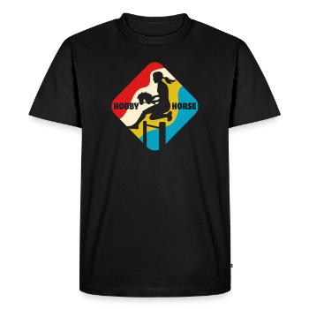 Cheval de loisir - Cheval de loisir - Équitation - Cadeau - T-shirt Premium bio Homme - noir - Devant - Nico (187cm)