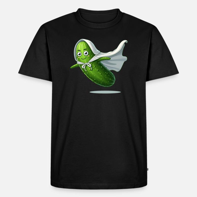 Fliegende Gurke - Männer Premium Bio T-Shirt - Schwarz