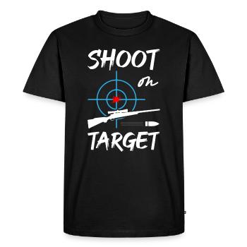 Shoot On Target - Sniper - Men's Premium Organic T-Shirt - black - Front - Nico (187cm)