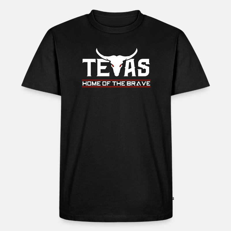 Texas - Männer Premium Bio T-Shirt - Schwarz