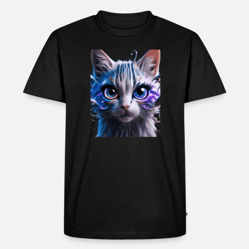 Chat de l’espace - T-shirt Premium bio Homme - noir