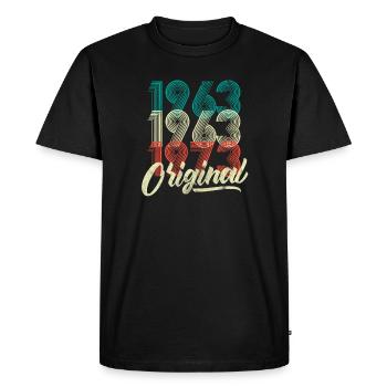 1963 Retro Style 60th Birthday Shirt - T-shirt Premium bio Homme - noir - Devant - Nico (187cm)