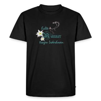 Lederhosen - T-shirt Premium bio Homme - noir - Devant - Nico (187cm)