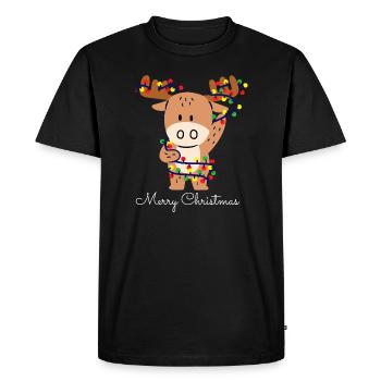 Joyeux Noël. - T-shirt Premium bio Homme - noir - Devant - Nico (187cm)