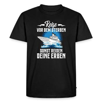 Kreuzfahrt Reisen Erben Schiff Urlaub Geschenk - Männer Premium Bio T-Shirt - Schwarz - Vorne - Nico (187cm)