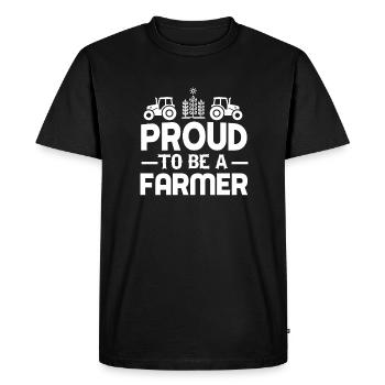 Chemise de cadeau de t-shirt de fermier fier - T-shirt Premium bio Homme - noir - Devant - Nico (187cm)