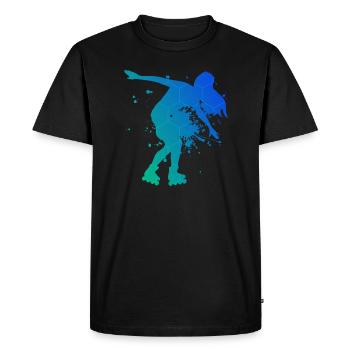 Rollerskaten Roller Skates Roller Skating - Men's Premium Organic T-Shirt - black - Front - Nico (187cm)