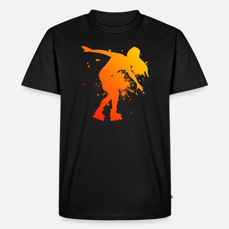 Roller Skating Rollerskaten Roller Skates - Männer Premium Bio T-Shirt - Schwarz