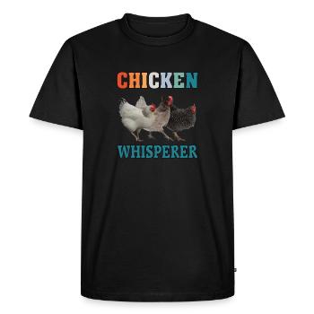 Chicken Whisperer | Chicken Whisperer - Men's Premium Organic T-Shirt - black - Front - Nico (187cm)
