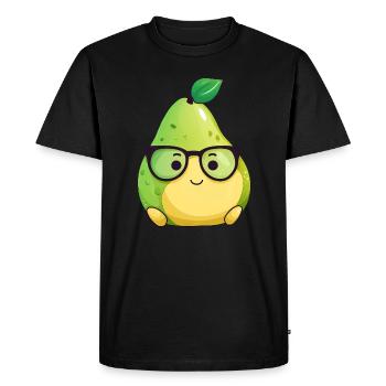 Poire fraîche avec lunettes de soleil - T-shirt Premium bio Homme - noir - Devant - Nico (187cm)