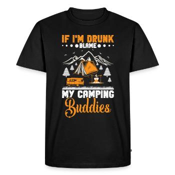 Nature Lover Backpack for Camping Hiking Campin - Men's Premium Organic T-Shirt - black - Front - Nico (187cm)