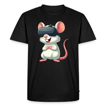 VR Rat & Mouse : Aventure ludique - T-shirt Premium bio Homme - noir - Devant - Nico (187cm)