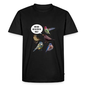 Vögel - Männer Premium Bio T-Shirt - Schwarz - Vorne - Nico (187cm)