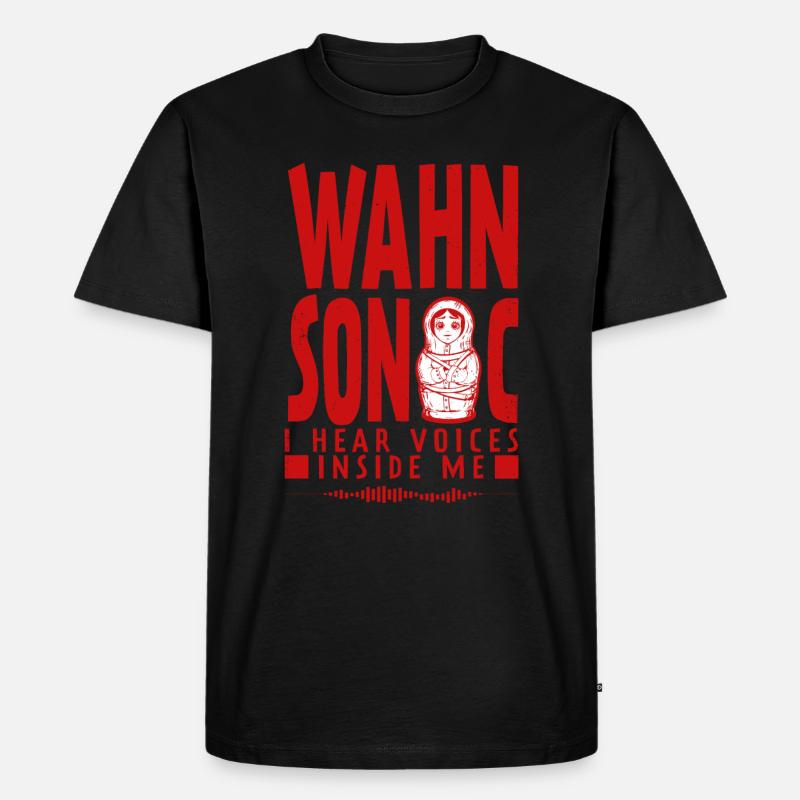 I hear voices inside me - Männer Premium Bio T-Shirt - Schwarz