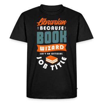 Librarian Gifts for a Librarian Fan - Men's Premium Organic T-Shirt - black - Front - Nico (187cm)