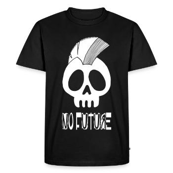 White punk skull - Men's Premium Organic T-Shirt - black - Front - Nico (187cm)