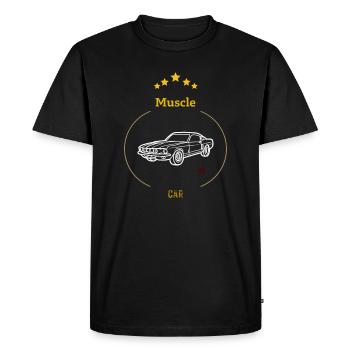 Muscle Car - T-shirt Premium bio Homme - noir - Devant - Nico (187cm)