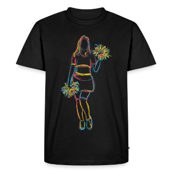 Croquis de pom-pom girl - T-shirt Premium bio Homme - noir - Devant - Nico (187cm)