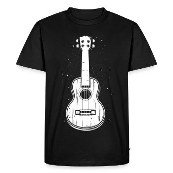 Ukulele Drawing - Men's Premium Organic T-Shirt - black - Front - Nico (187cm)