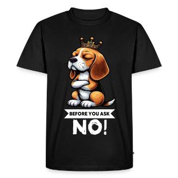 Avant de demander Beagle Beagle Propriétaire de Beagle Beagle Holder - T-shirt Premium bio Homme - noir - Devant - Nico (187cm)
