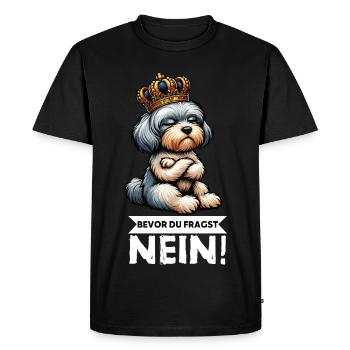 Avant que vous ne demandiez, aucun propriétaire havanais - T-shirt Premium bio Homme - noir - Devant - Nico (187cm)