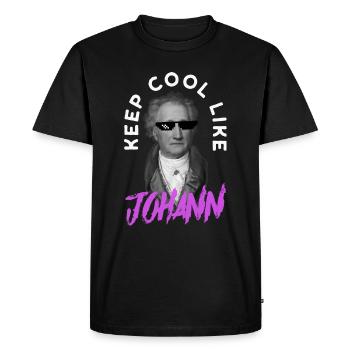 Reste cool comme le poète Johann Wolfgang Goethe - T-shirt Premium bio Homme - noir - Devant - Nico (187cm)