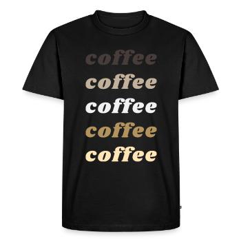 Coffee - Men's Premium Organic T-Shirt - black - Front - Nico (187cm)