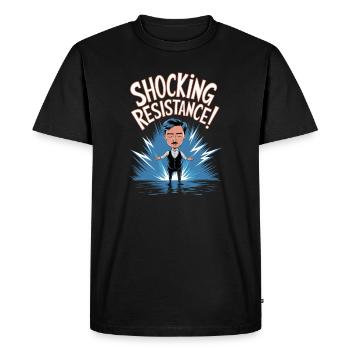 Conception électrique à résistance aux chocs - T-shirt Premium bio Homme - noir - Devant - Nico (187cm)