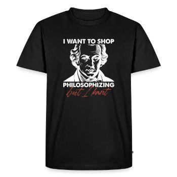 Je veux arrêter de philosopher Mais je kant - T-shirt Premium bio Homme - noir - Devant - Nico (187cm)