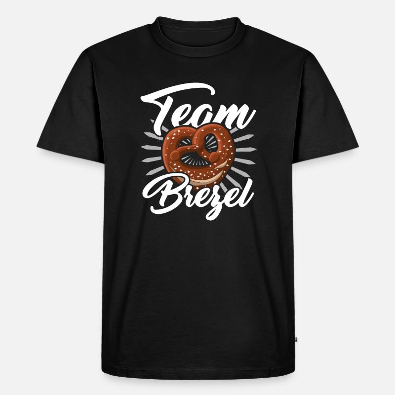 Team Brezel Spruch - Männer Premium Bio T-Shirt - Schwarz