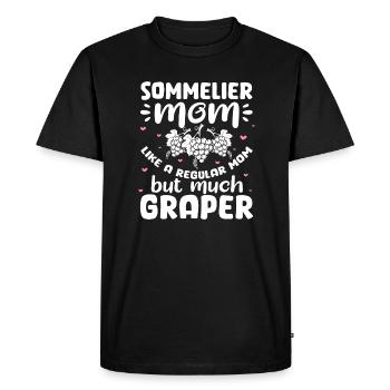 Sommelier – Wine Whisperer Wine Drinker Amateur de vin - T-shirt Premium bio Homme - noir - Devant - Nico (187cm)