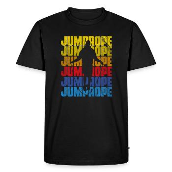 Expert Rope Jumper - Retro Cardio Exercise - T-shirt Premium bio Homme - noir - Devant - Nico (187cm)