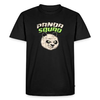Panda Squad I Bear - Men's Premium Organic T-Shirt - black - Front - Nico (187cm)