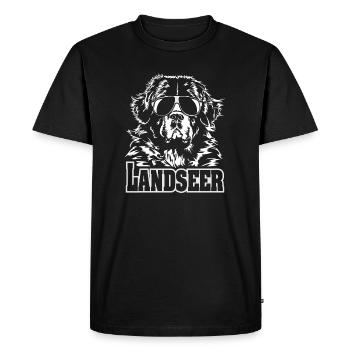 Lunettes LANDSEER cool dog dogs Wilsigns design - T-shirt Premium bio Homme - noir - Devant - Nico (187cm)