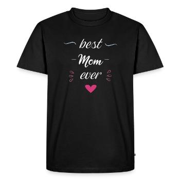 Meilleure maman! meilleure mère du monde - T-shirt Premium bio Homme - noir - Devant - Nico (187cm)