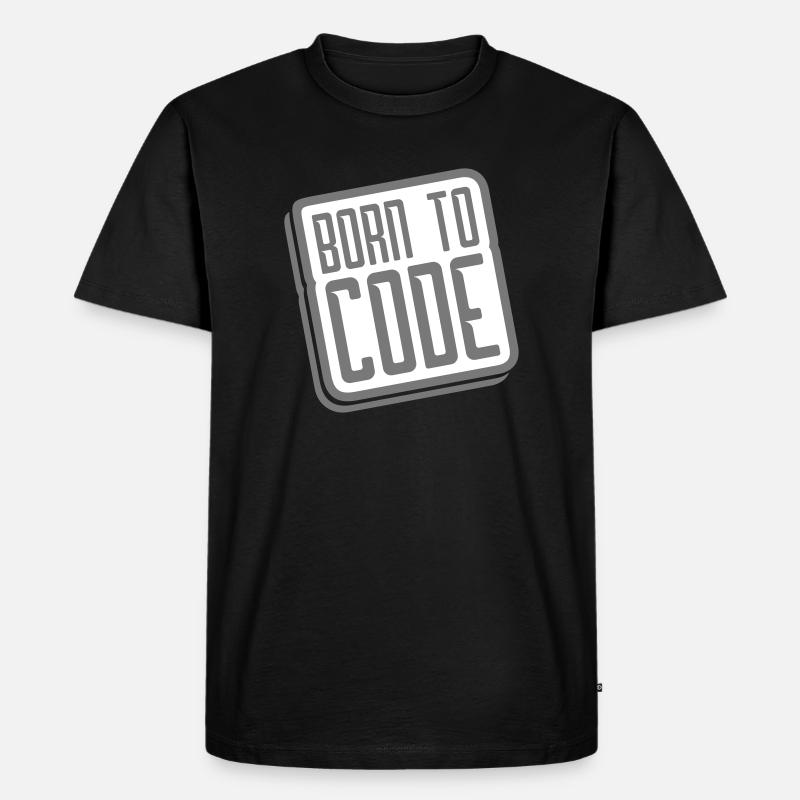 born to code - Männer Premium Bio T-Shirt - Schwarz
