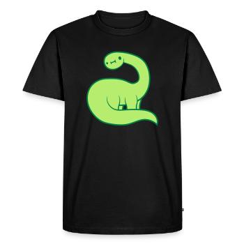 Dear little long neck - Men's Premium Organic T-Shirt - black - Front - Nico (187cm)
