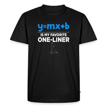 Mathématicien professeur de mathématiques drôle énonciations cadeau - T-shirt Premium bio Homme - noir - Devant - Nico (187cm)