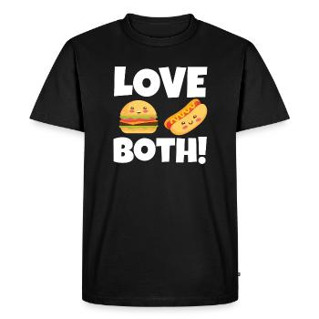 burger hotdog - T-shirt Premium bio Homme - noir - Devant - Nico (187cm)
