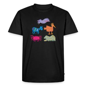 ANIMAUX AFRICAINS - T-shirt Premium bio Homme - noir - Devant - Nico (187cm)