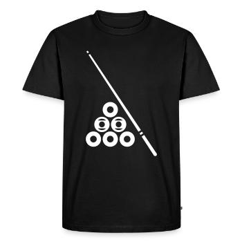 Icône de symbole de billard - T-shirt Premium bio Homme - noir - Devant - Nico (187cm)