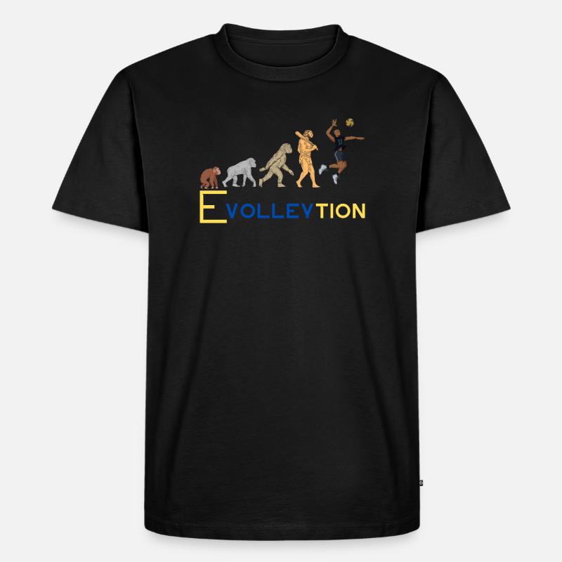 Volleyball Evolution - Männer Premium Bio T-Shirt - Schwarz