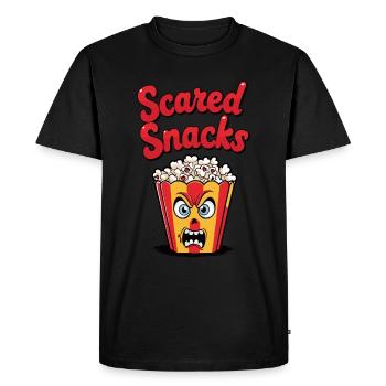 Design de pop-corn effrayant - T-shirt Premium bio Homme - noir - Devant - Nico (187cm)