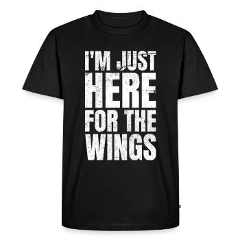 I'm Just Here For The Wings Chicken Wing Lover - Men's Premium Organic T-Shirt - black - Front - Nico (187cm)