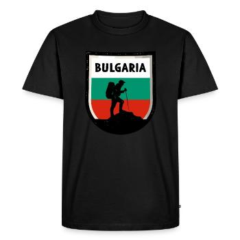 Drapeau de la Bulgarie Drapeau bulgare Sables d’or - T-shirt Premium bio Homme - noir - Devant - Nico (187cm)