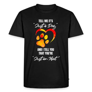 Dog Four-legged Dog Love Paw Heart Dog Trainer - Men's Premium Organic T-Shirt - black - Front - Nico (187cm)