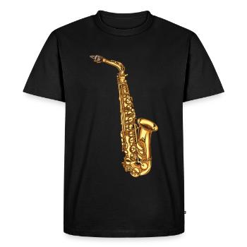 Saxophone saxophone - T-shirt Premium bio Homme - noir - Devant - Nico (187cm)