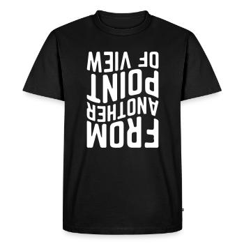 From another point of view - Men's Premium Organic T-Shirt - black - Front - Nico (187cm)